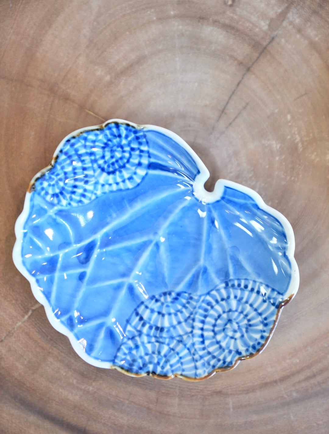 Arita ware Handmade plantain leaf plate 6inch