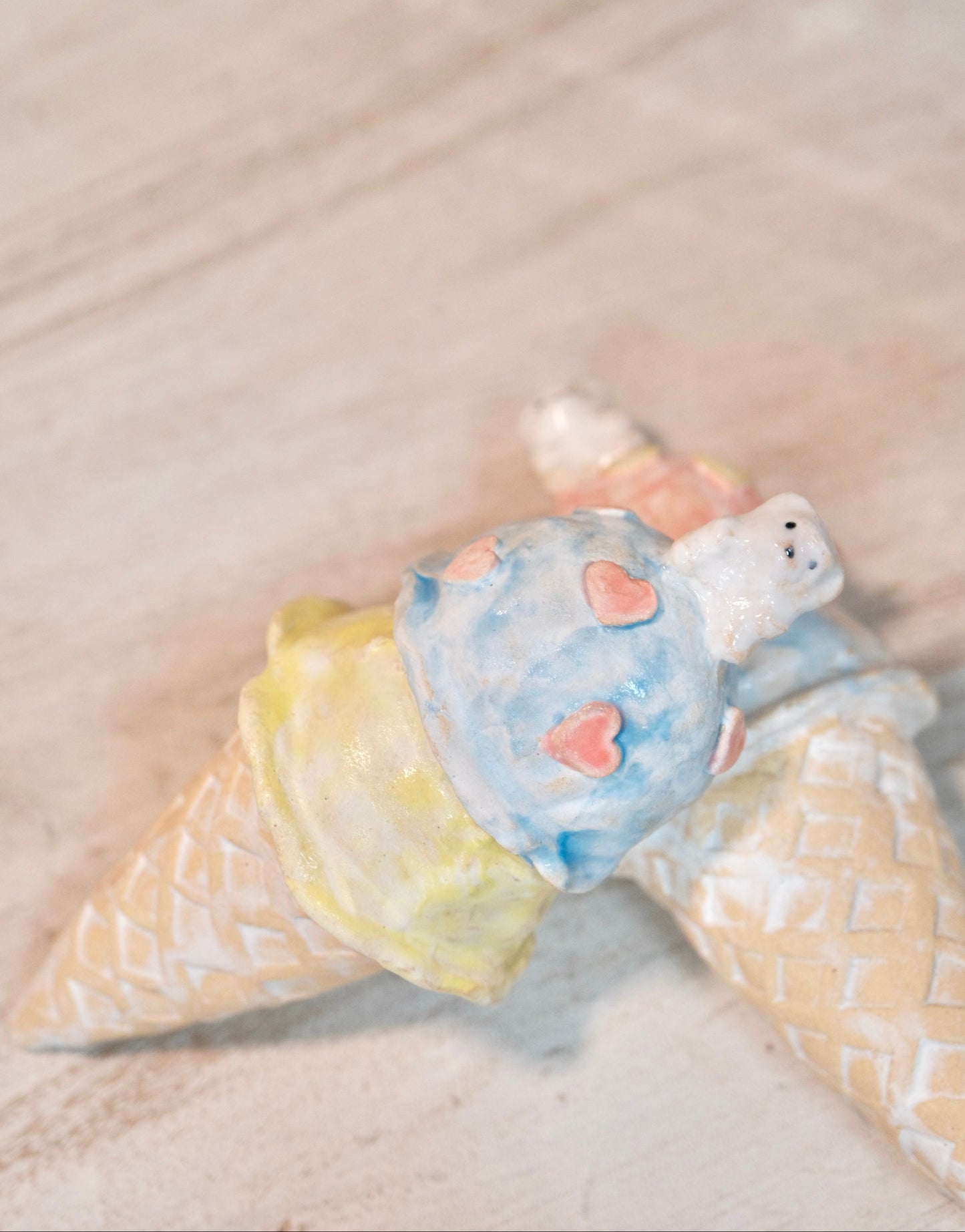 Suzuki Tamami Handmade Ice Cream Cone Mini Flower Vase Wall Decor