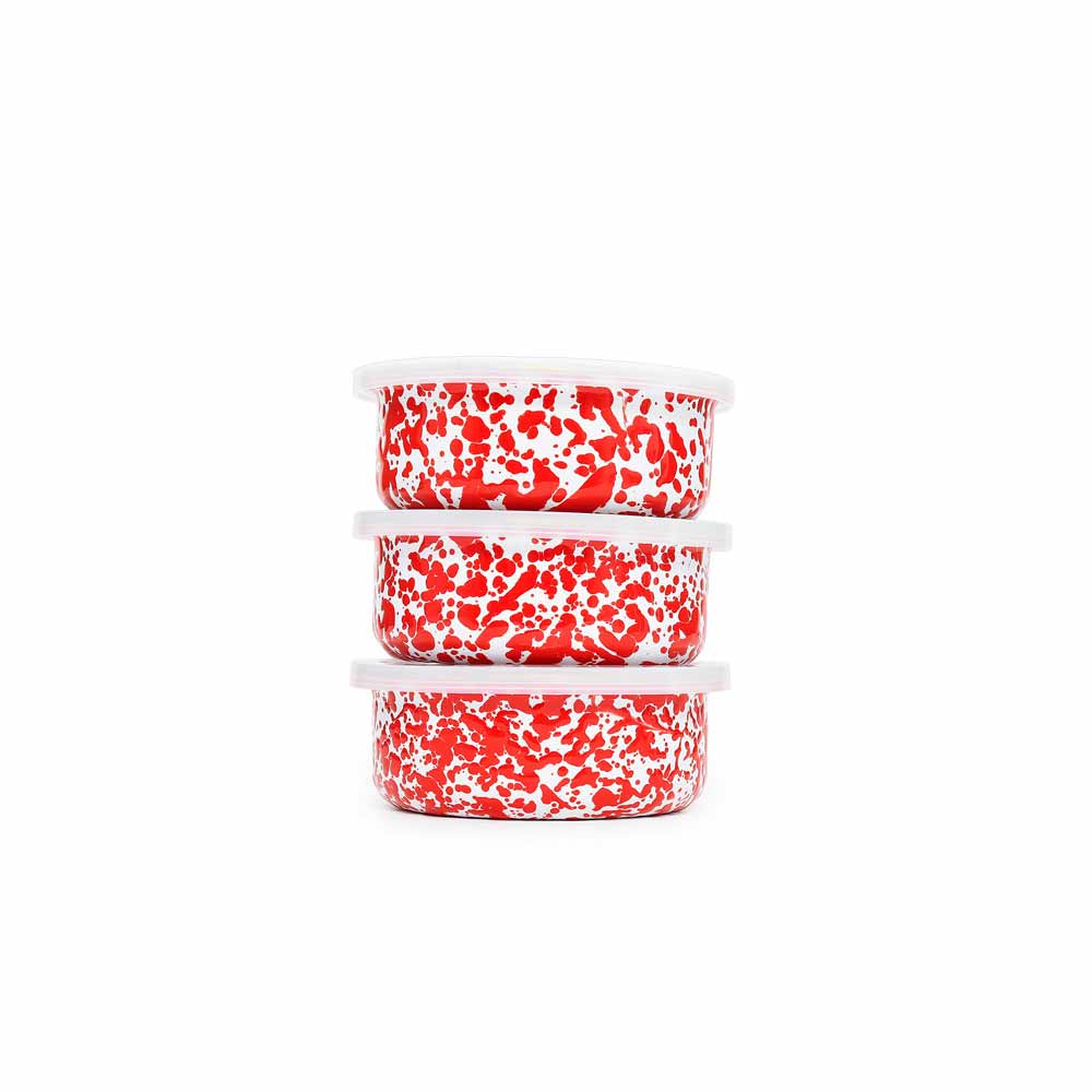 Crow Canyon Splatter Enamelware 1-pc Storage Bowl