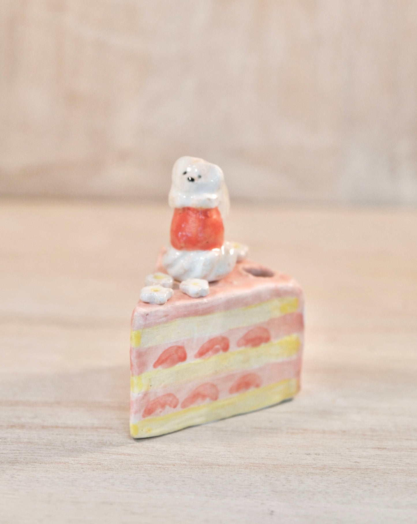 Suzuki Tamami Handmade Sliced Cake Mini Flower Vase