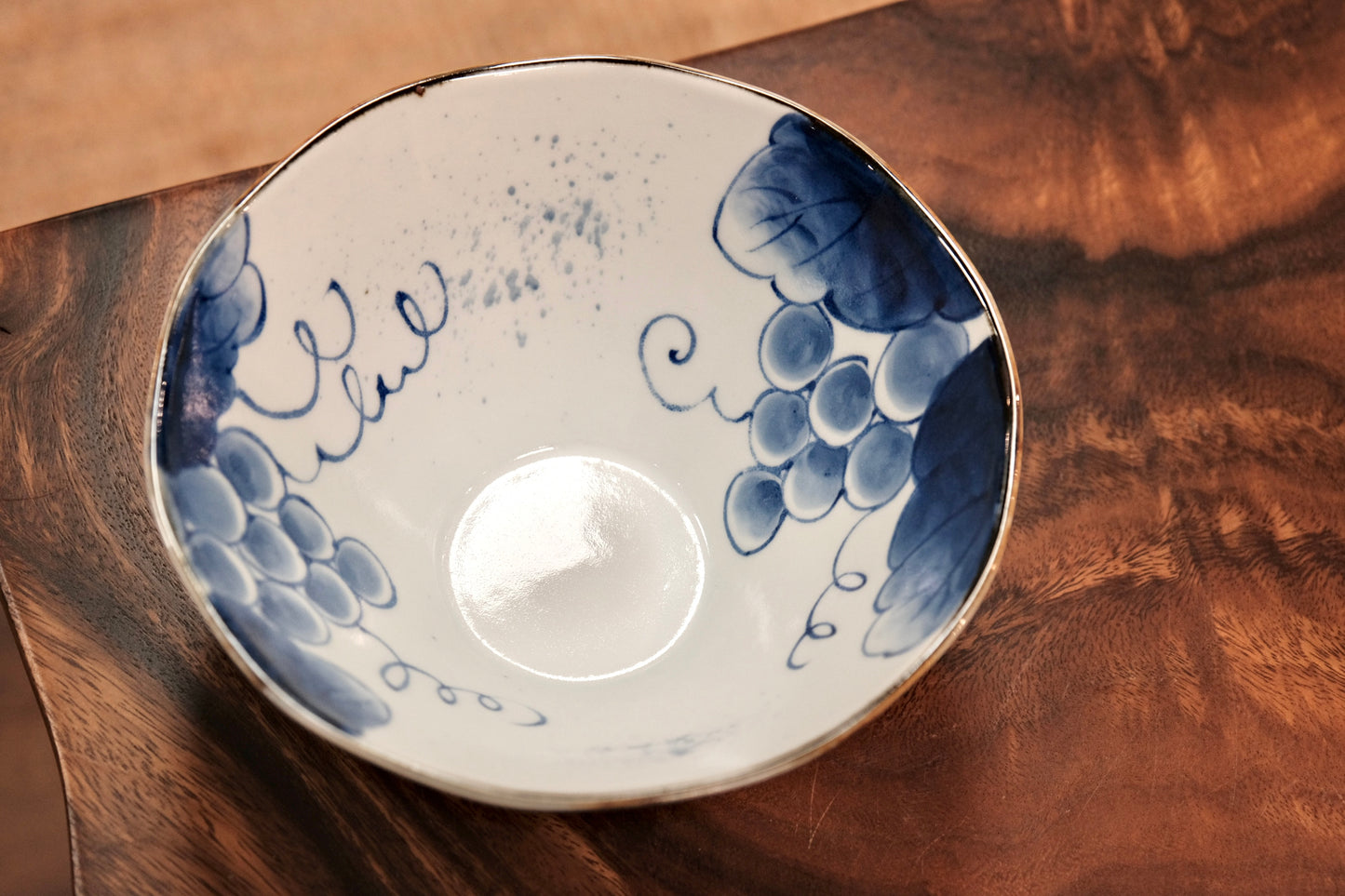 Arita Yaki Sometsuke Blue and White Handmade 7.5inch Large Ramen Bowl