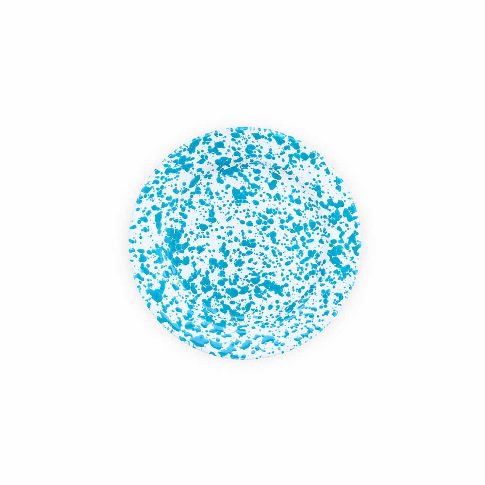 Crow Canyon Splatter Enamelware Flat Salad Plate