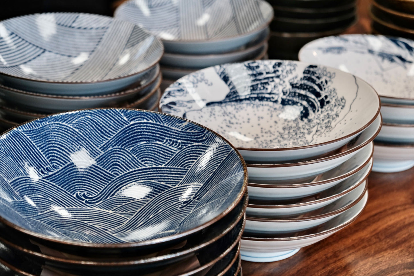 Japan Made Minoware Large Ramen Bowl -Aomi