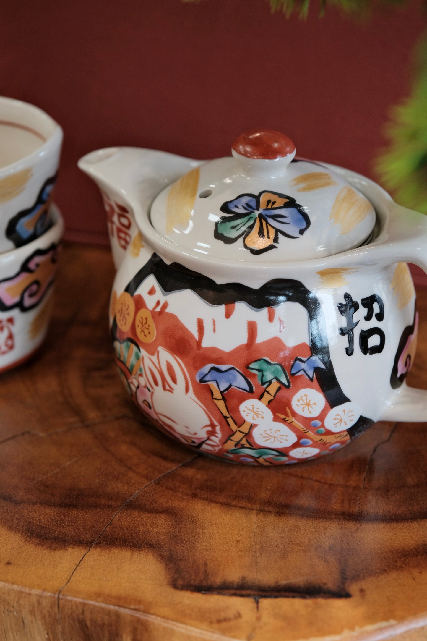 Yudachi Gama Handcraft Lucky Rabbit Teapot set (Gift Box)