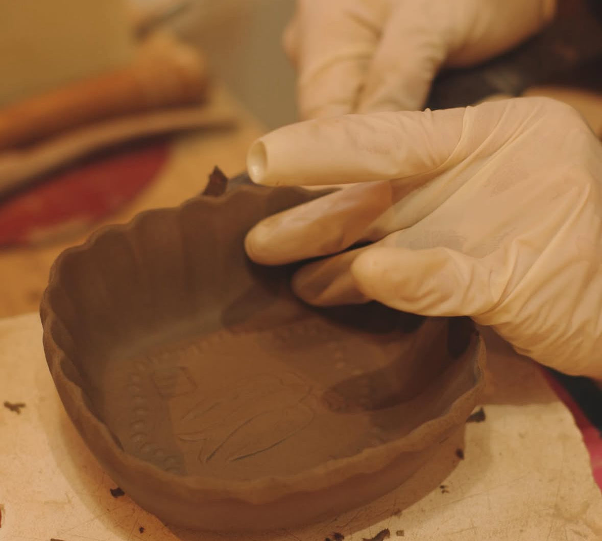 Kielisha-キエリ舎 Handmade Rabbit Family Dish bowl