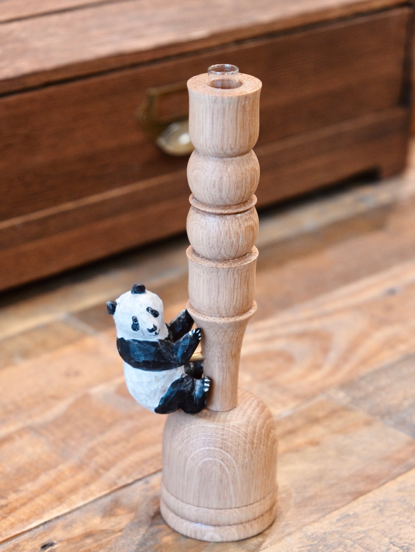 Artisans-Rebmob木工 Handmade wood Animal vase(come with glass tube)