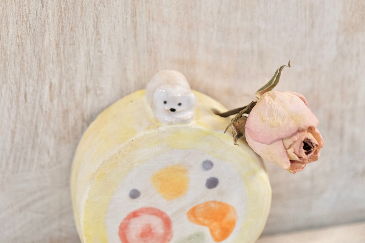 Suzuki Tamami Handmade Cake Roll Mini Flower Vase Wall Decor