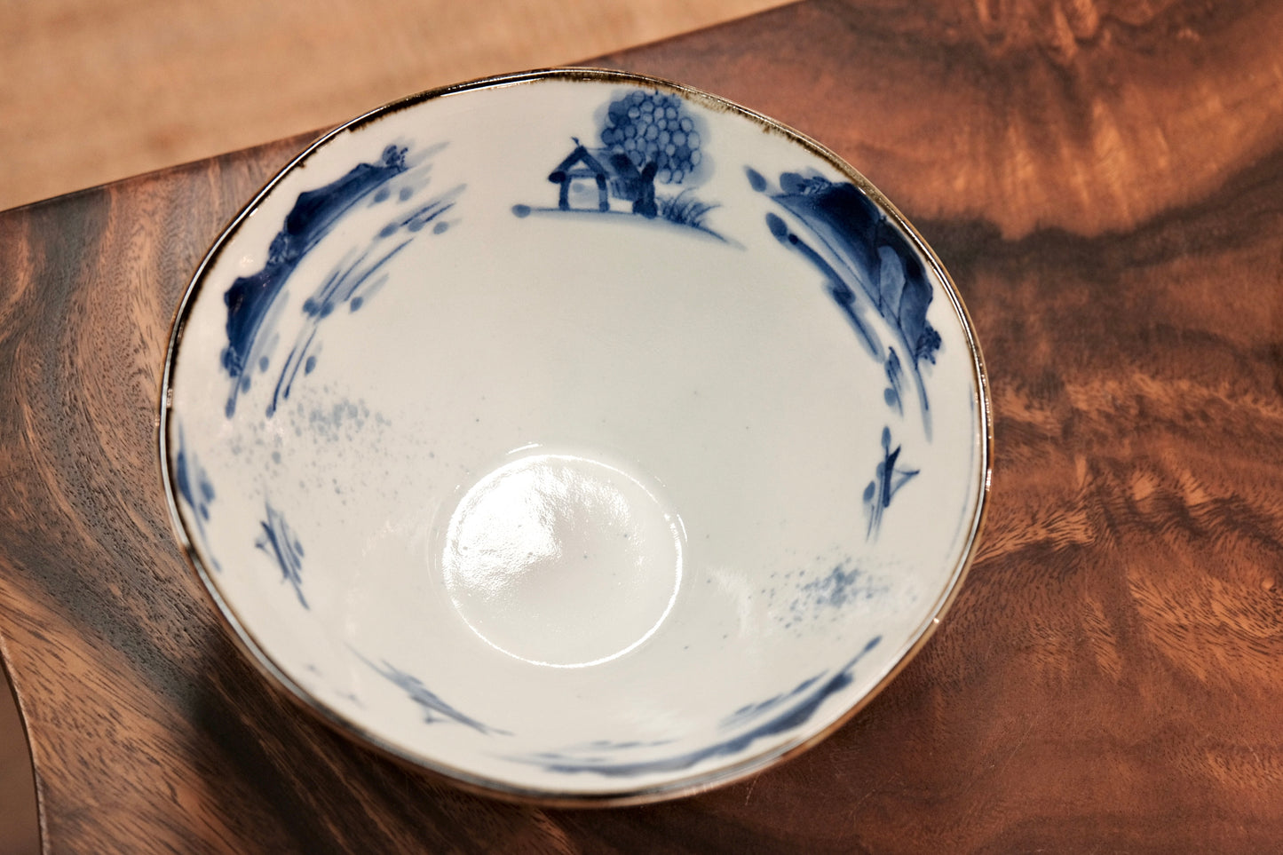 Arita Yaki Sometsuke Blue and White Handmade 7.5inch Large Ramen Bowl