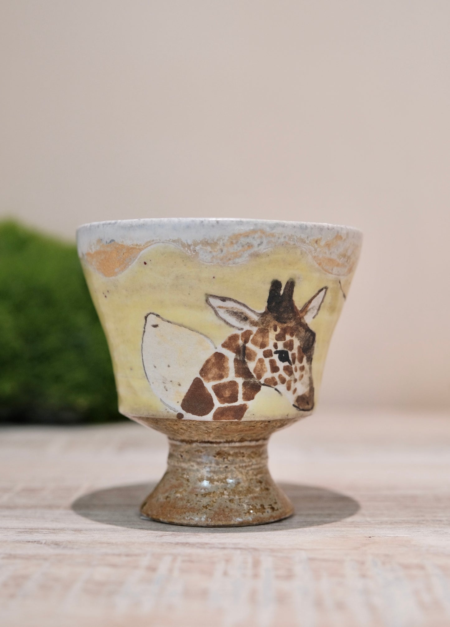 【2026 Exhibition】Acne pottery Studio handmade small goblet cup (Giraffe & Lemon)