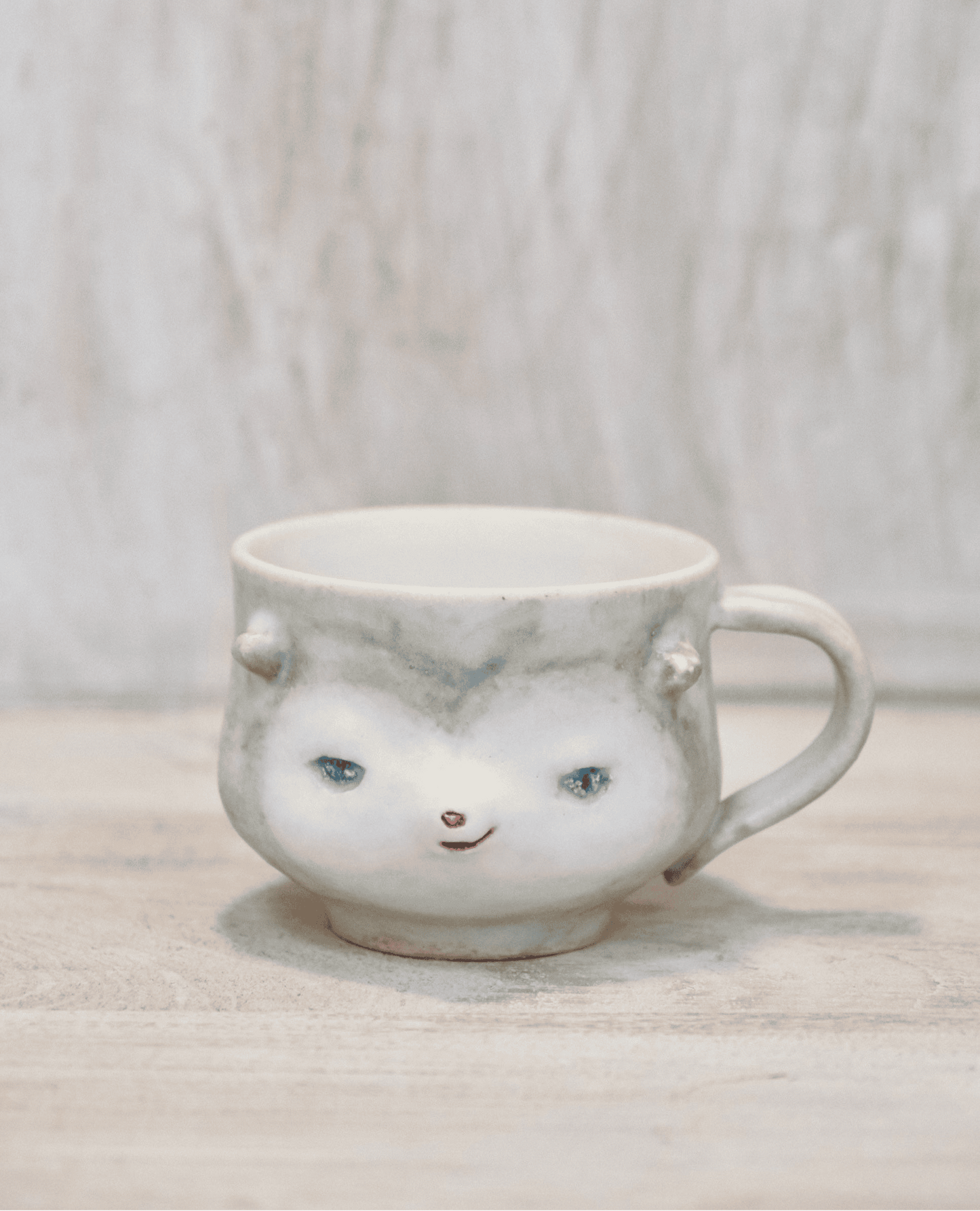 Koizumi Chiharu-こいずみ ちはる Handmade Ceramic Face Mug #1