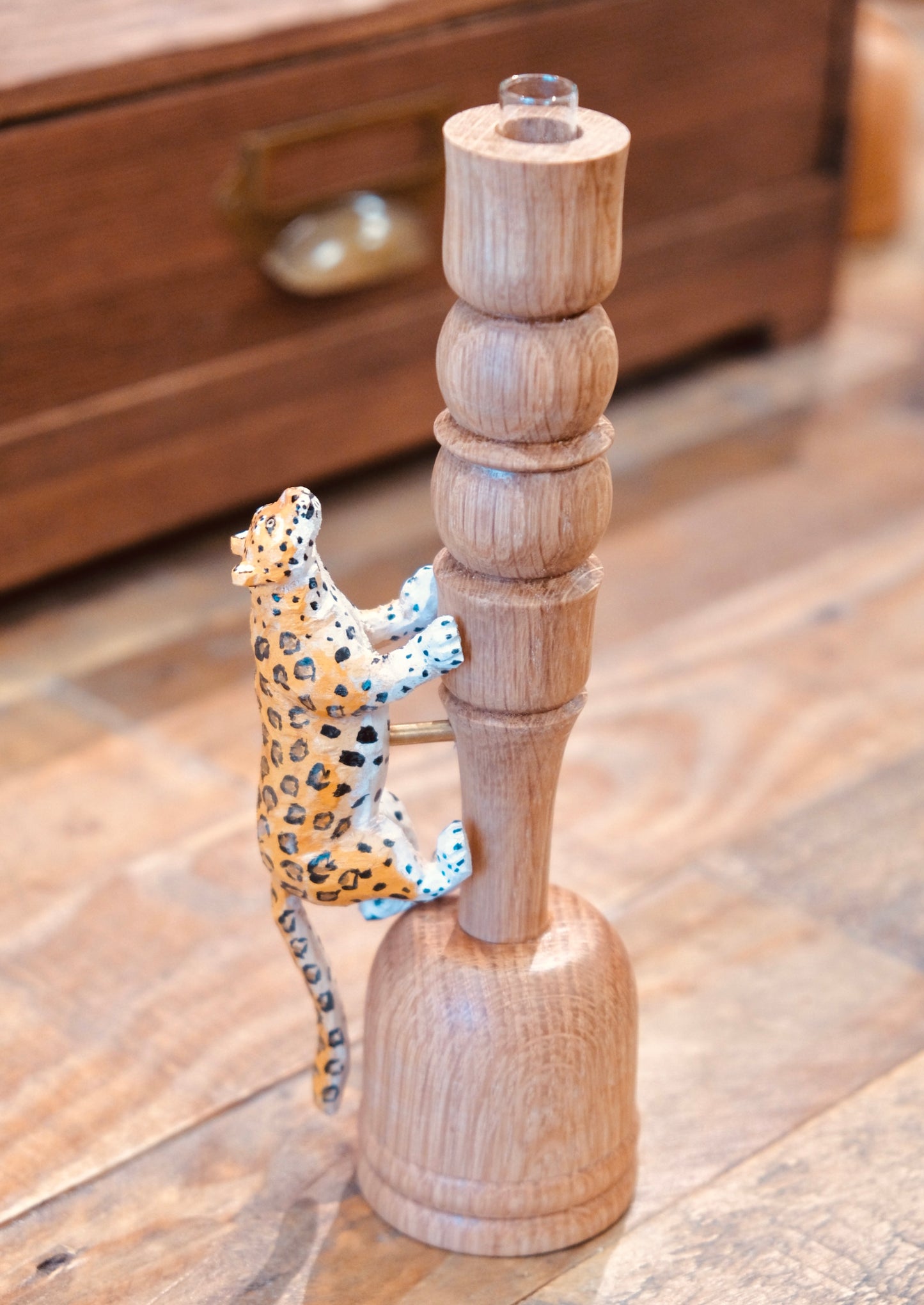 Artisans-Rebmob木工 Handmade wood Animal vase(come with glass tube)