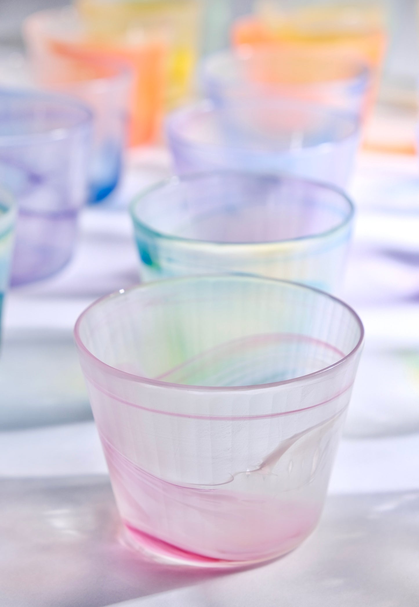 吉田晶乃 Akino Yoshida Handmade Glass Cups Pink
