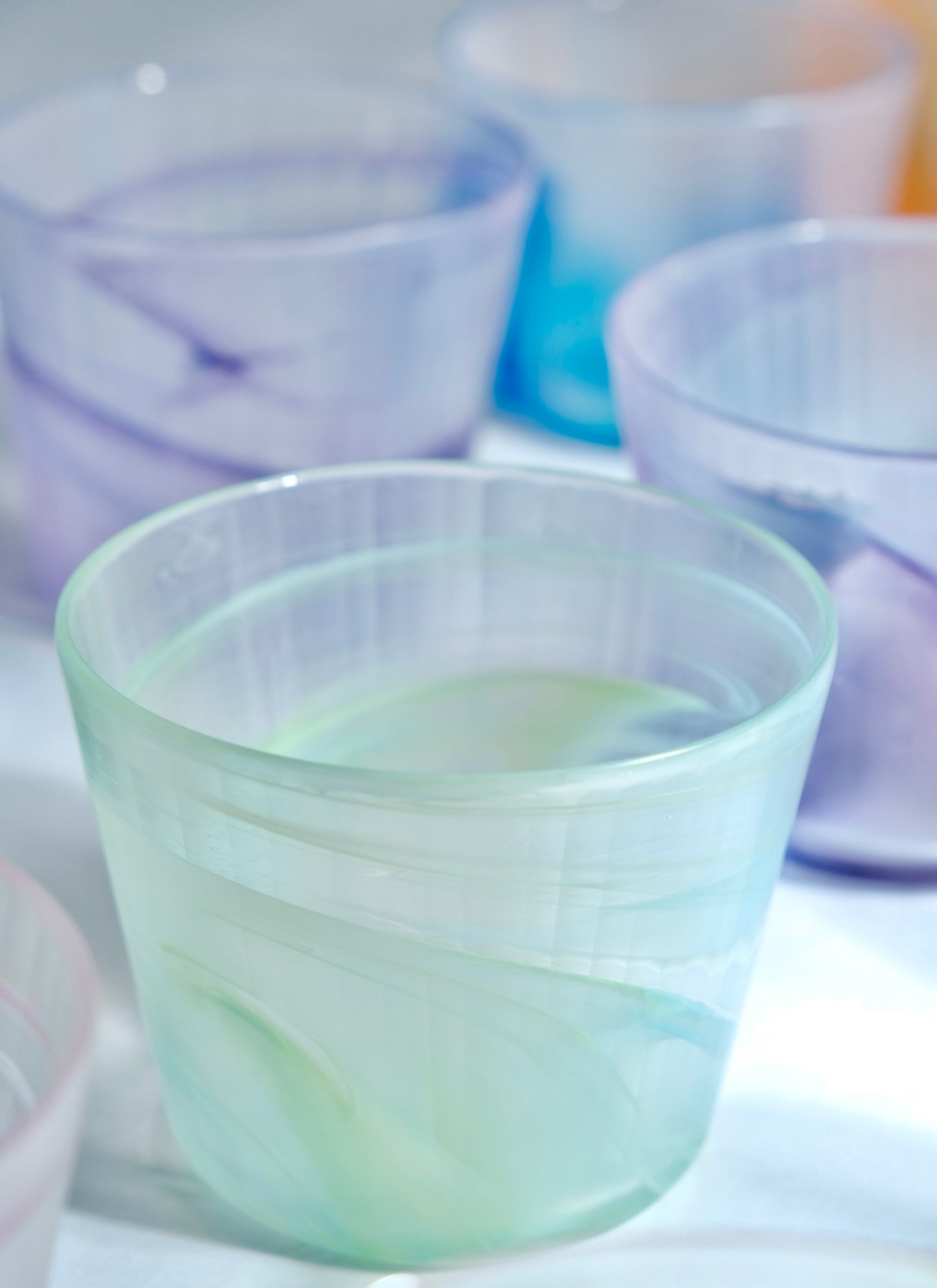 吉田晶乃 Akino Yoshida Handmade Glass Cups Mint