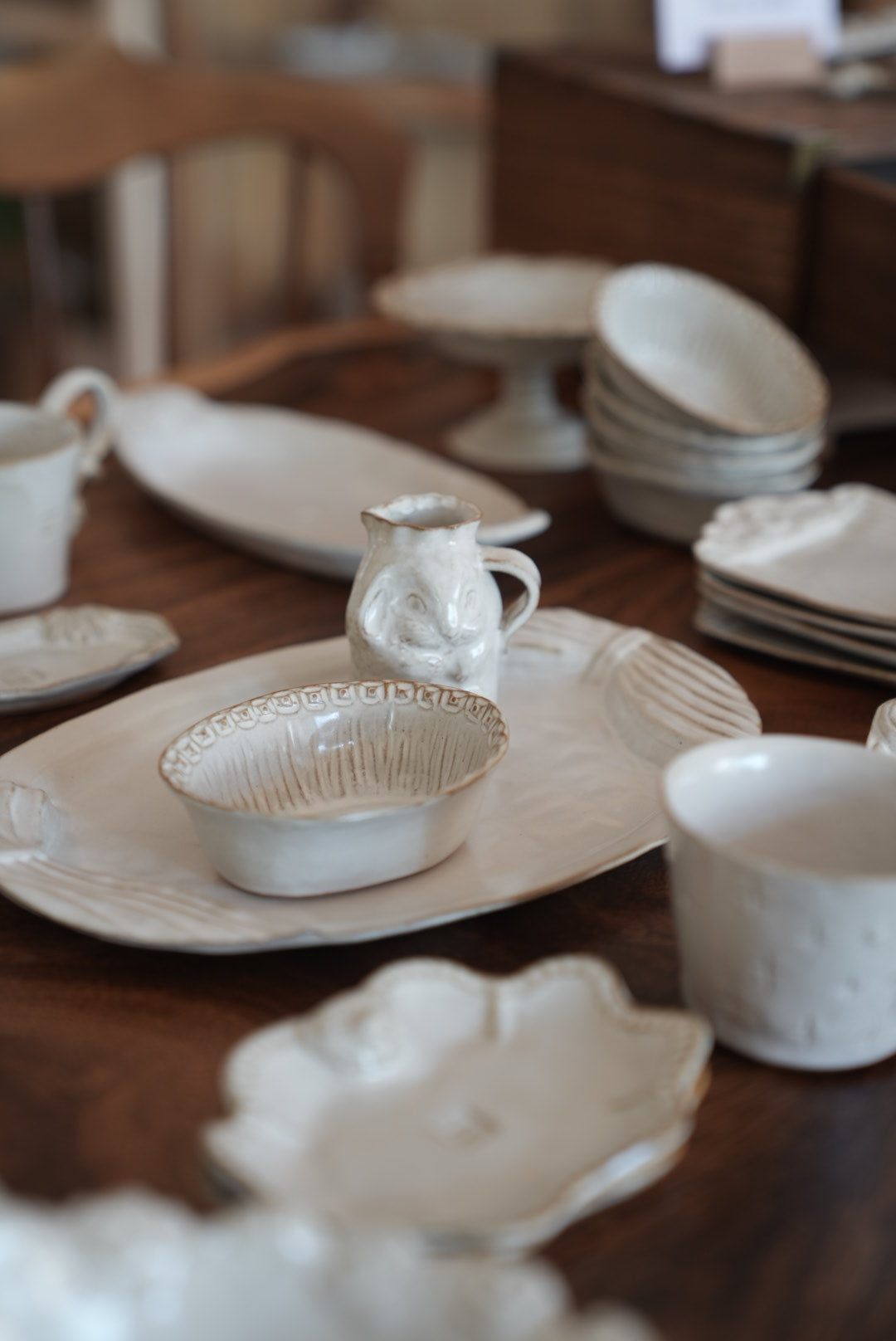 Kielisha-キエリ舎 Handmade Rabbit Family Dish bowl