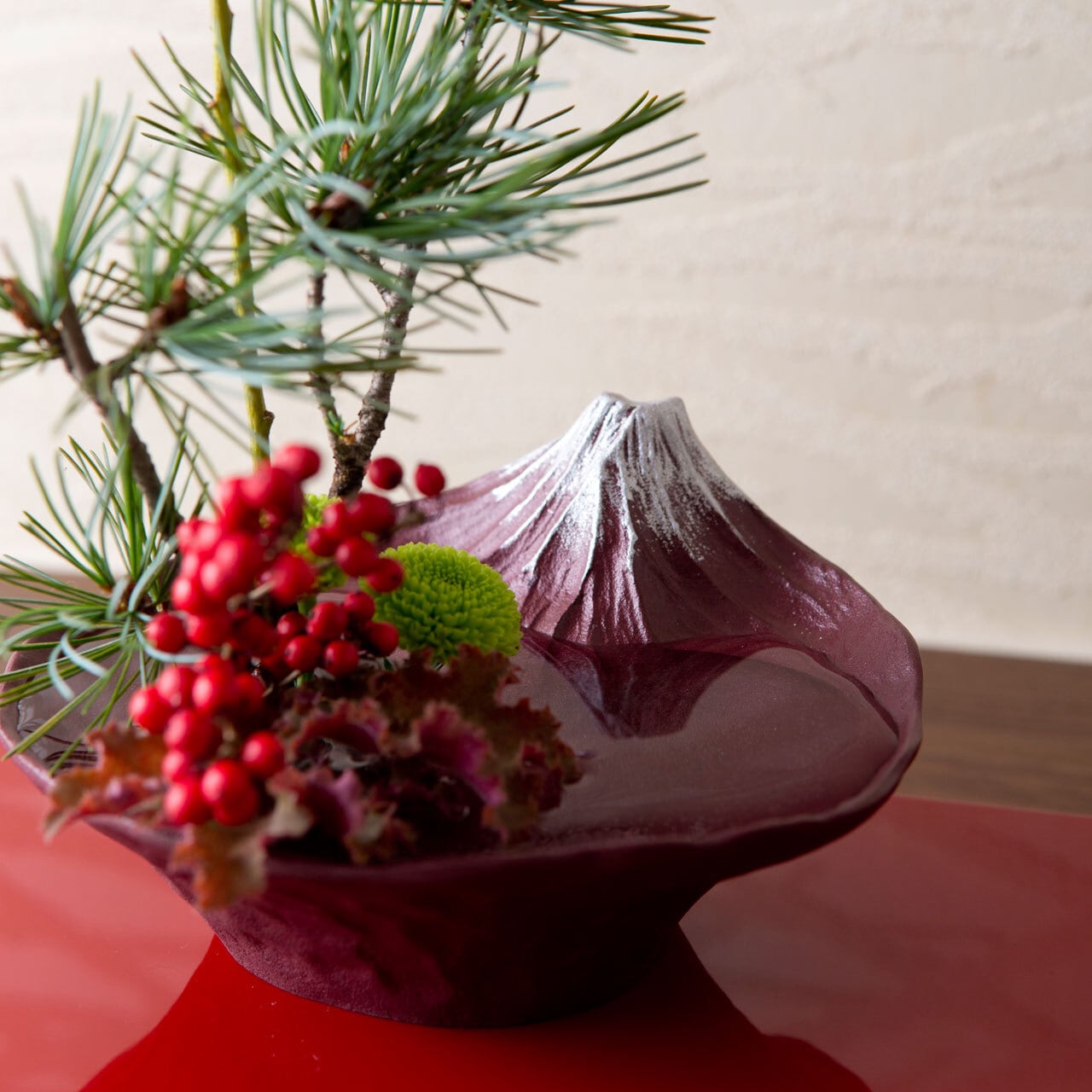 JAPAN GINGA-DO Ikebana Aluminum MT FUJI Flower Vase (Gift Box)