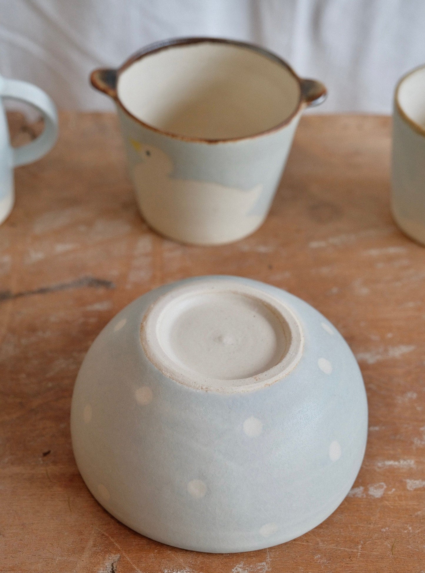 Makiko Sato-佐藤 牧子 Handmade Ceramic Round bowl (Duck)