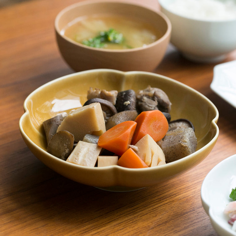 MIYAMA MIZU MIZU "瑞“ by RINA ONO (Light -Brown Serving Bowl)