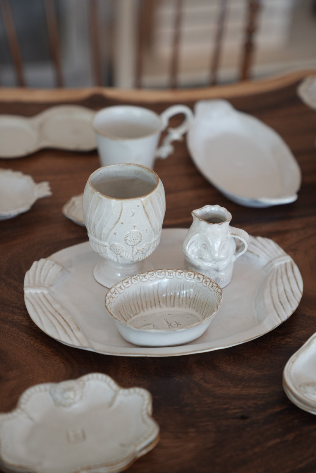 Kielisha-キエリ舎 Handmade Rabbit Family Dish bowl