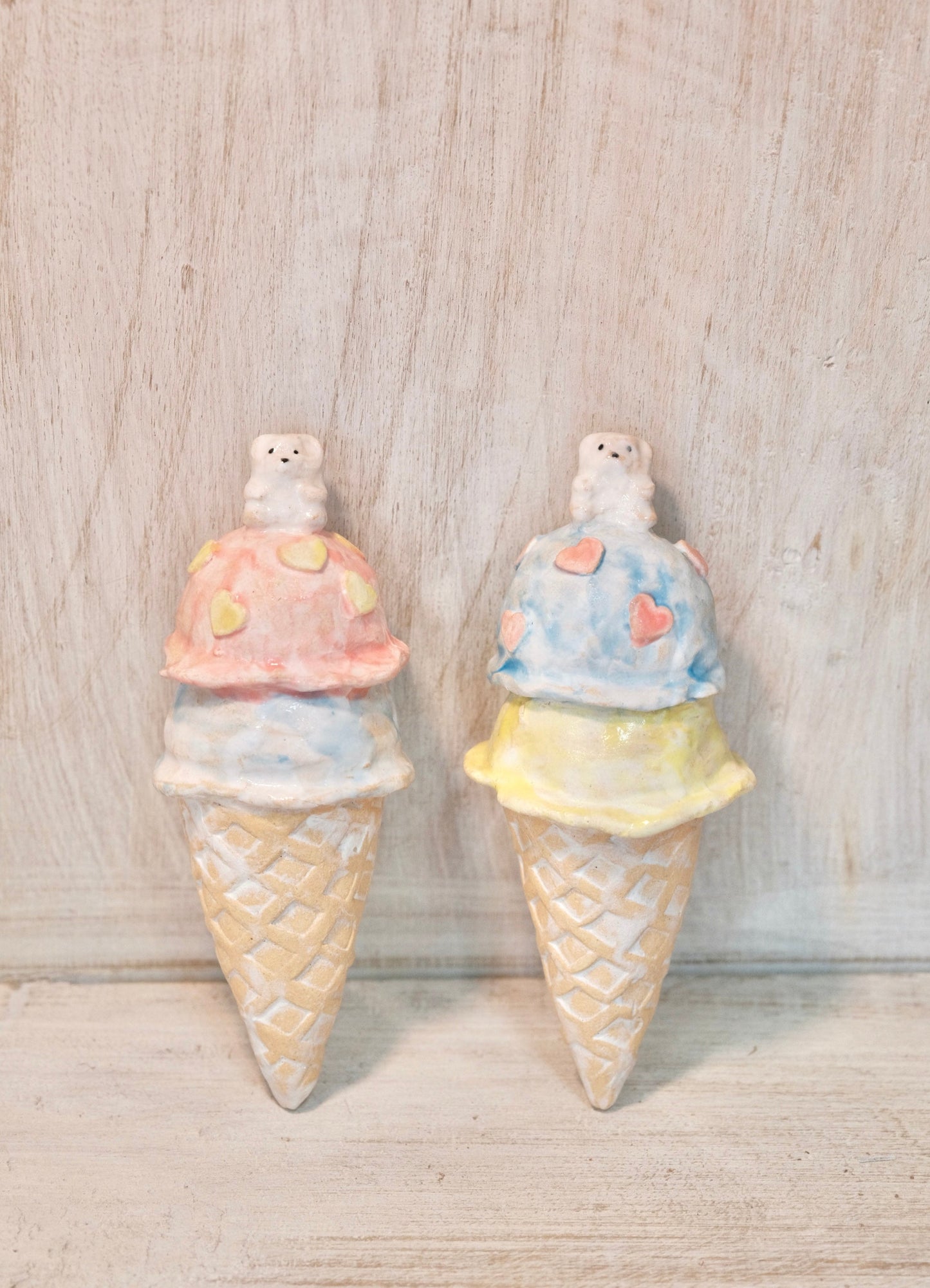 Suzuki Tamami Handmade Ice Cream Cone Mini Flower Vase Wall Decor