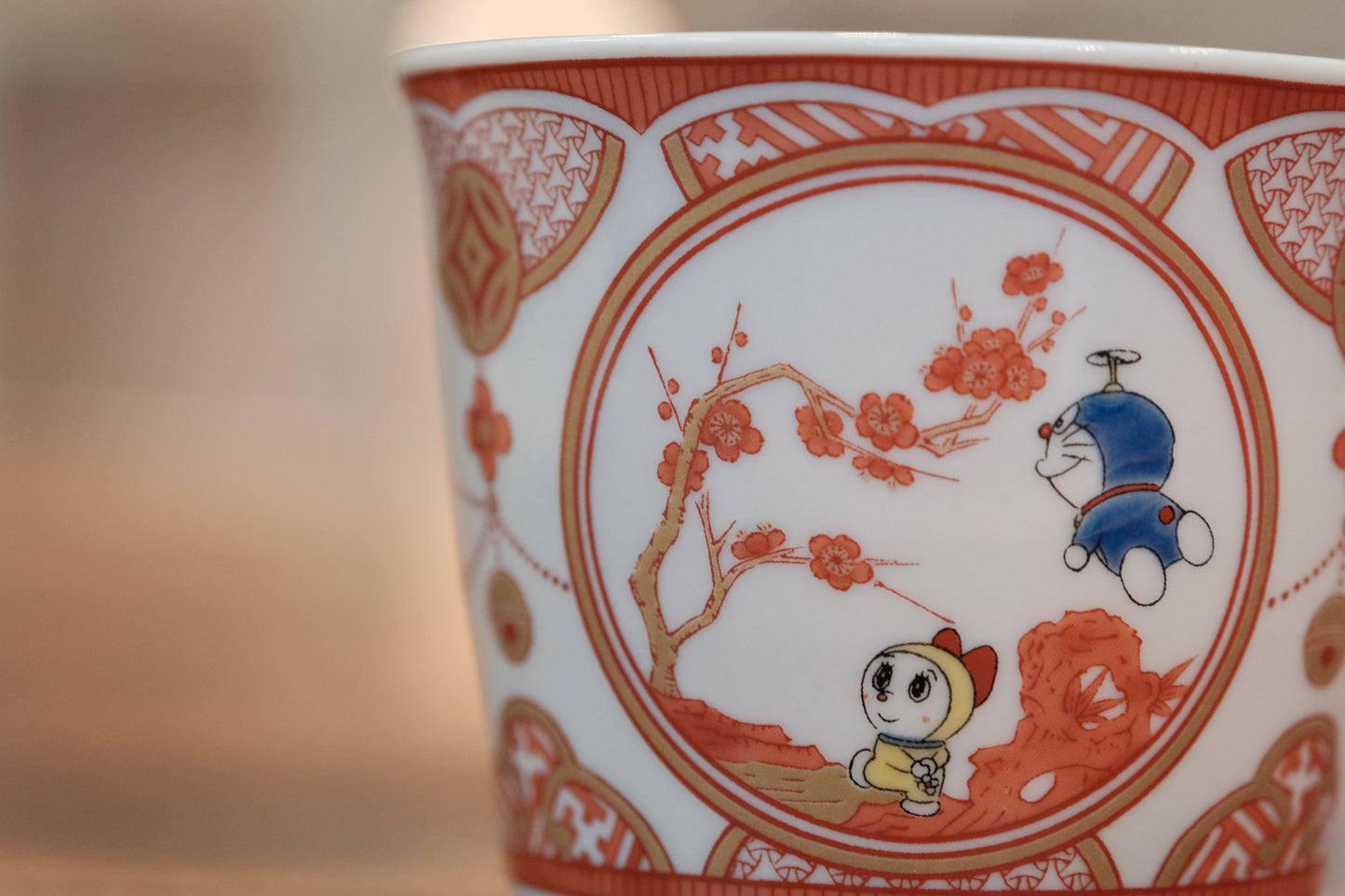 Japan Kutani Yaki Kaneshotouki Doraemon Soba Choko Cup