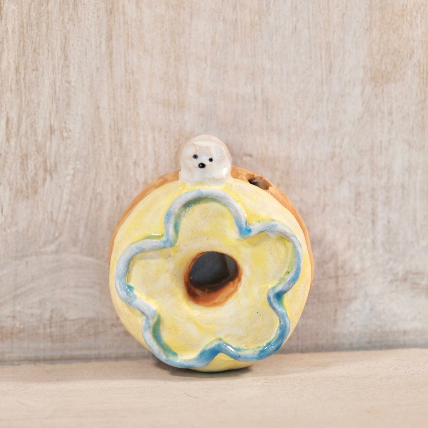 Suzuki Tamami Handmade Donuts Wall Decor (mini flower vase)