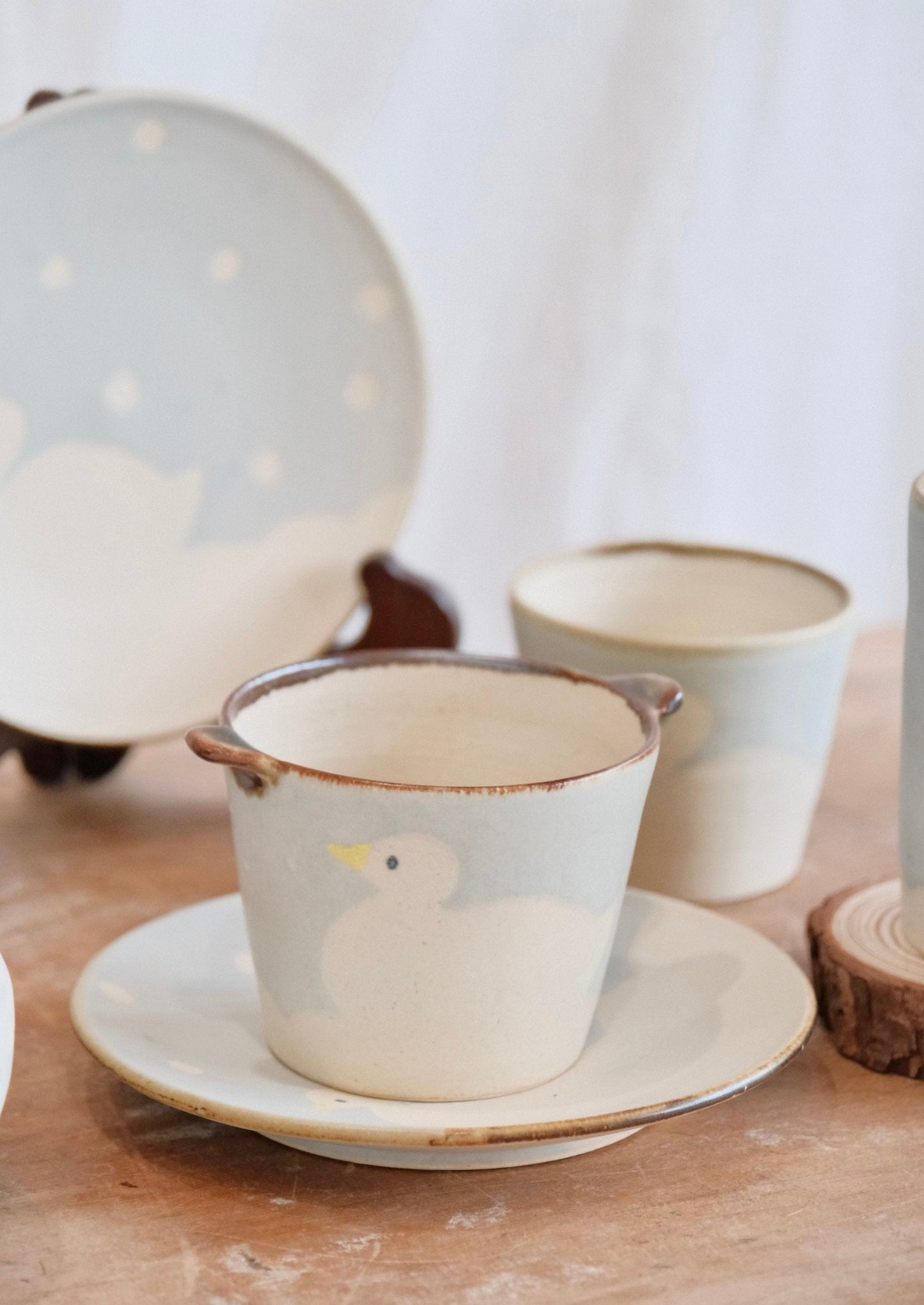 Makiko Sato-佐藤 牧子 Handmade Ceramic Round Dessert Plate