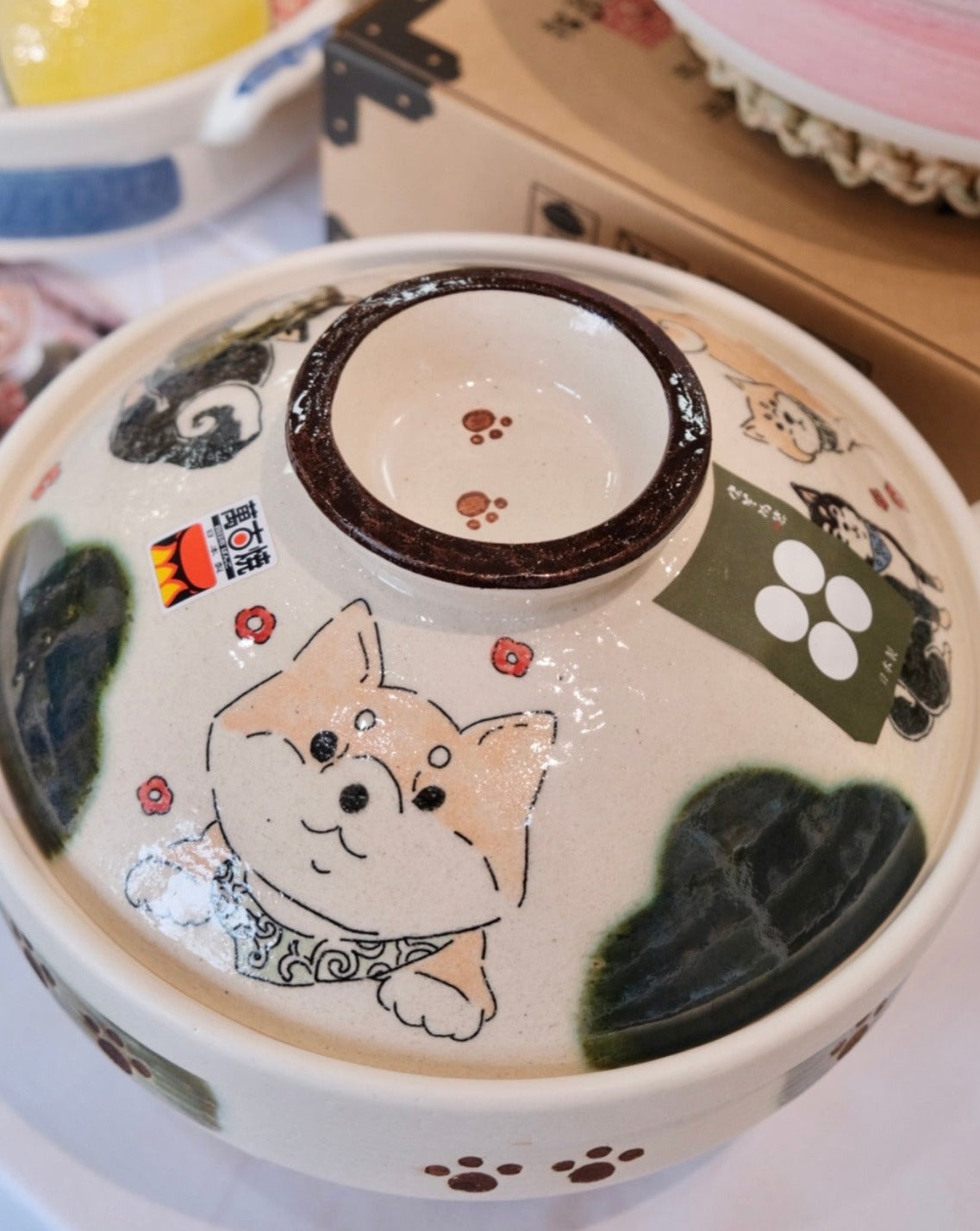 Shiba inu Banko ware Size6/ 8 Donabe/Clay Pot