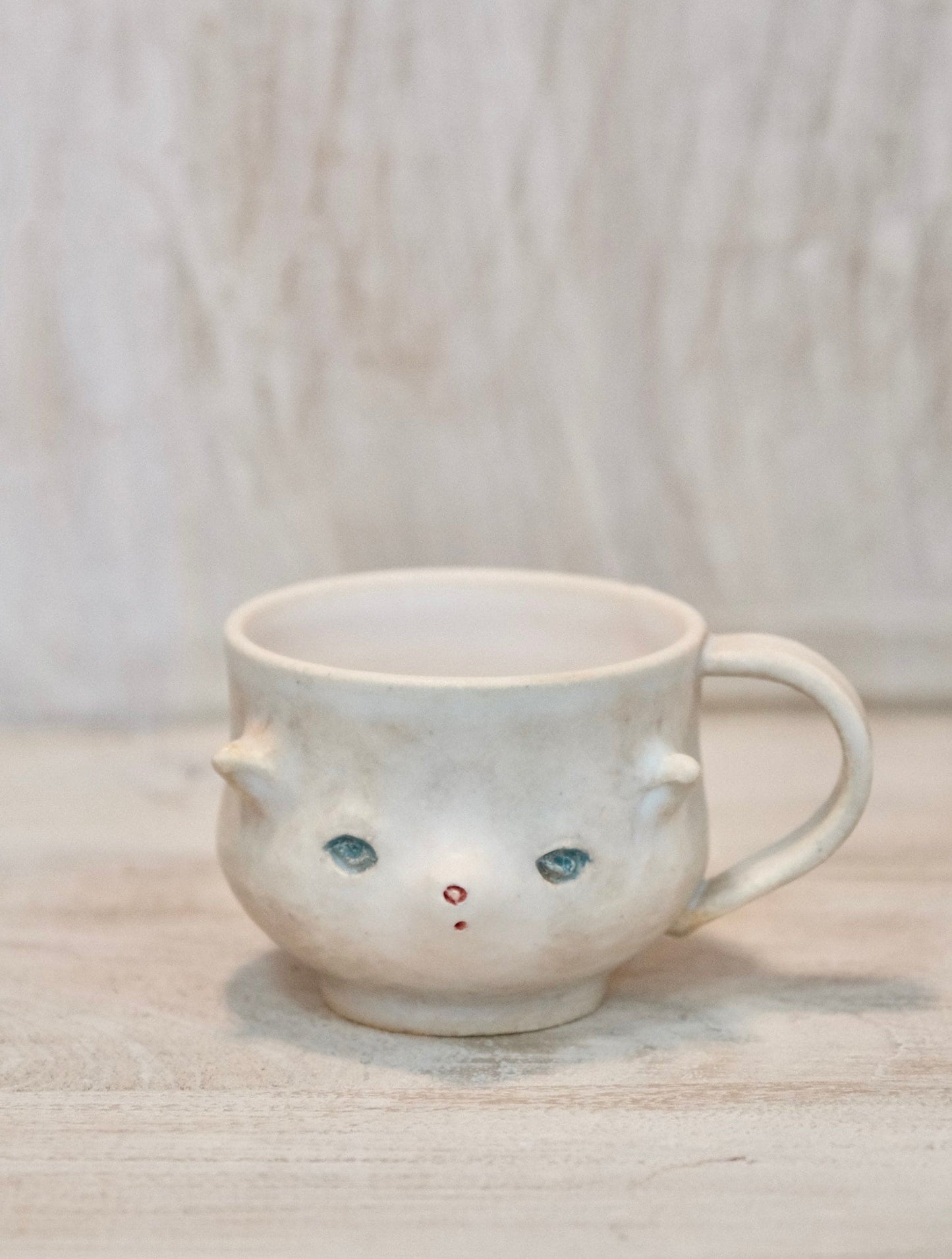Koizumi Chiharu-こいずみ ちはる Handmade Ceramic Face Mug #3