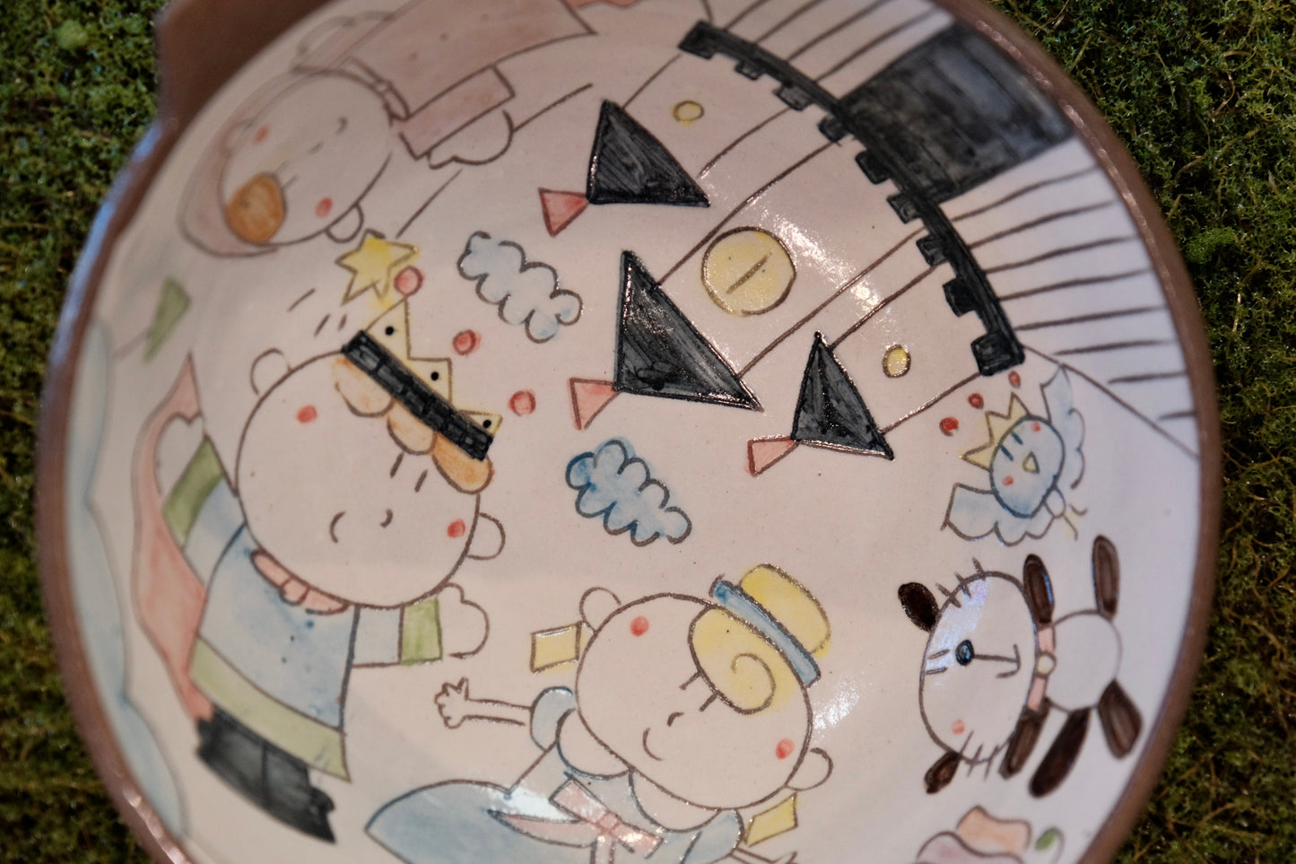 野村典子-Noriko Nomura Storybook Collection Handle bowl (#2)