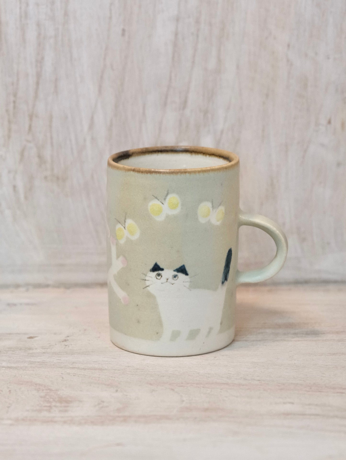 Makiko Sato-佐藤 牧子 Handmade Ceramic Large Mug (Cat)