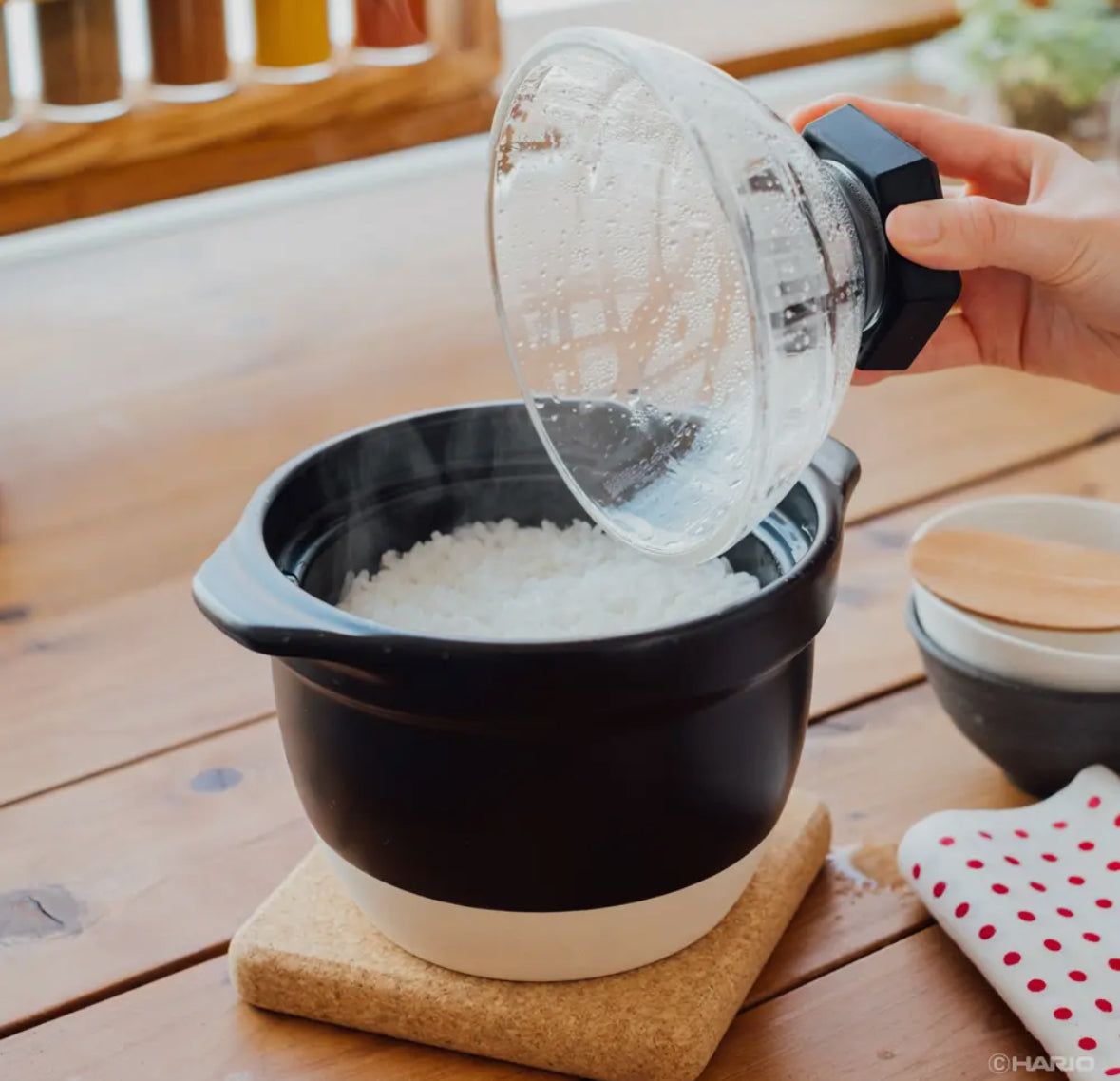 Hario Rice Pot Gohangama Ceramic Rice Cooker
