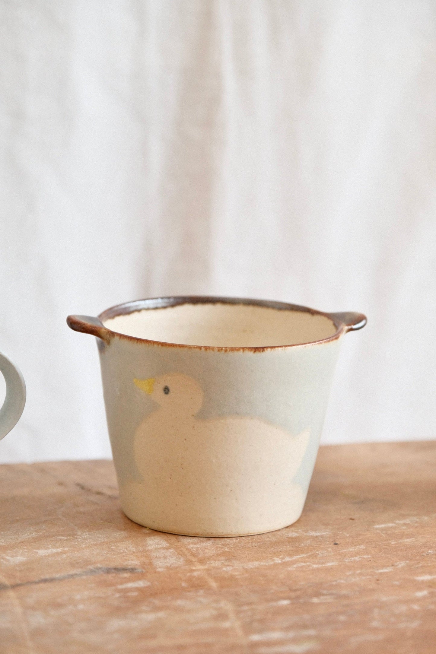 Makiko Sato-佐藤 牧子 Handmade Ceramic Handle bowl (Duck)
