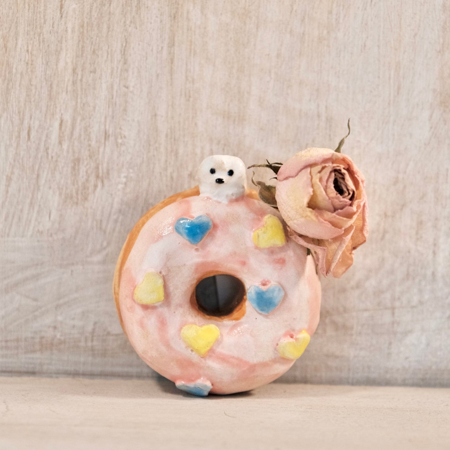 Suzuki Tamami Handmade Donuts Wall Decor (mini flower vase)