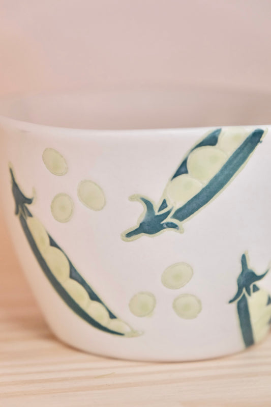 Kikuso Kiln Japan Hasami handcraft soup cup-Peas