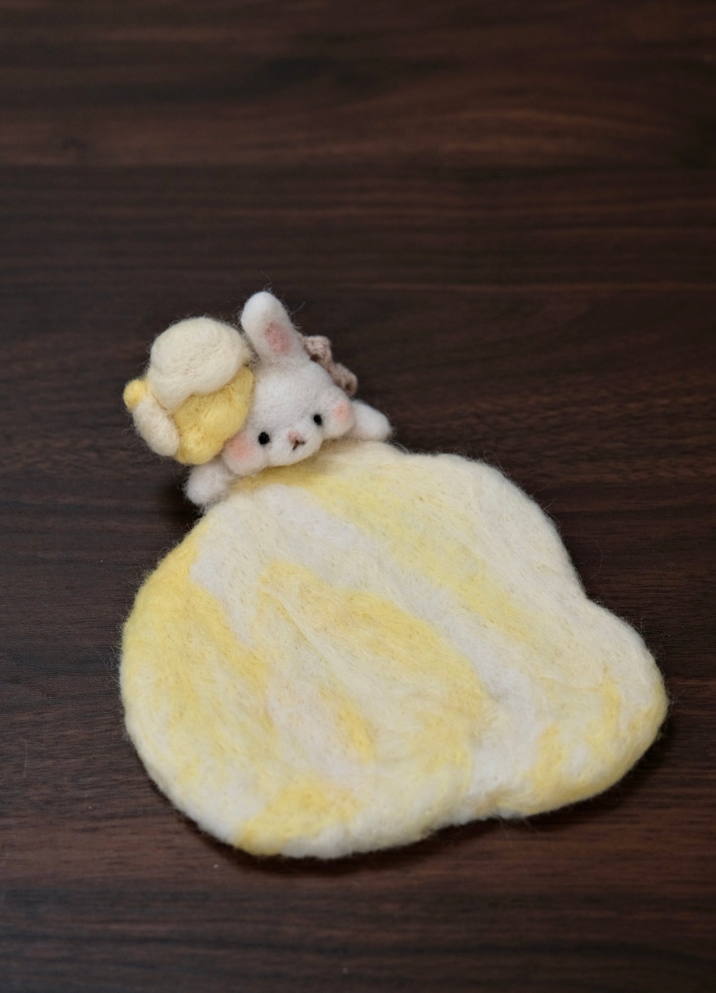kumapurin-314 Handmade Needle-Felted Coaster (Ice Cream)