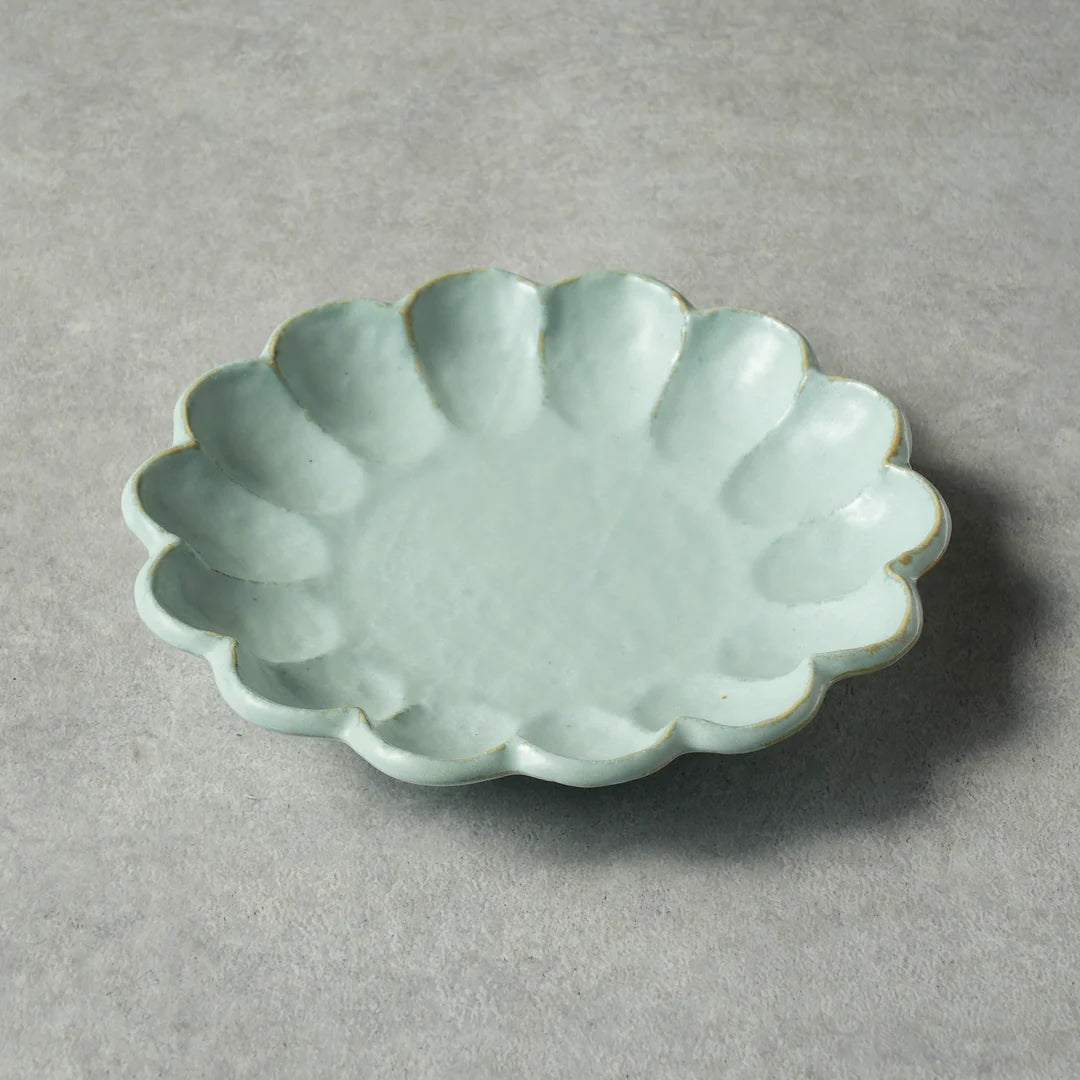 KANEKO KOHYO Rinka Flower Dish Plate (21.5cm/8inch) (Blue)