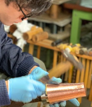 Japan Hand Made Sinkoukinzoku Copper Shabu-Shabu Pot (26cm)