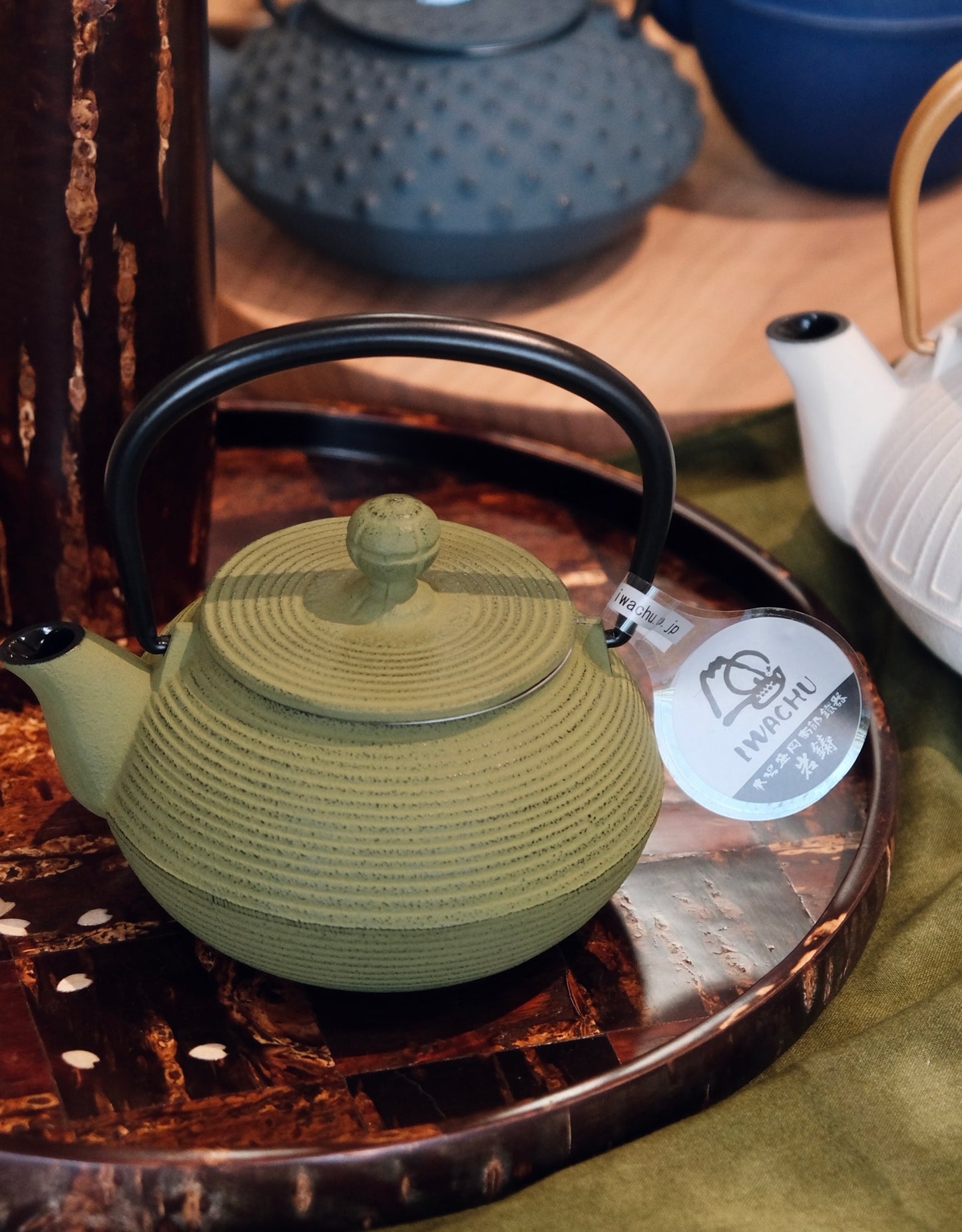 IWACHU Nambu Tekki Cast Iron 320ml "Matcha Green" Teapot (Gift Box)