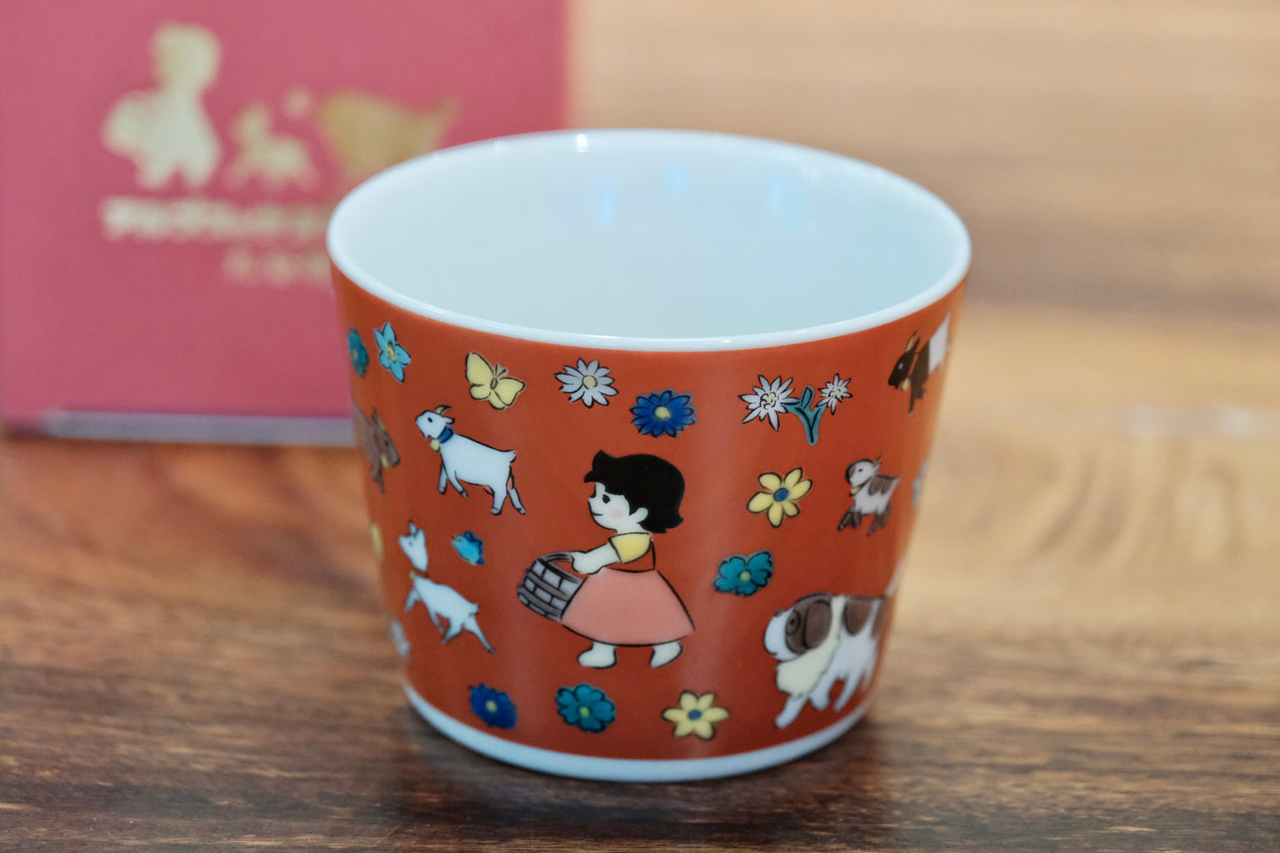 Japan Kutani Yaki Kaneshotouki Heidi and Yuki,Girl of the Alps goods,Soba Choko Cup