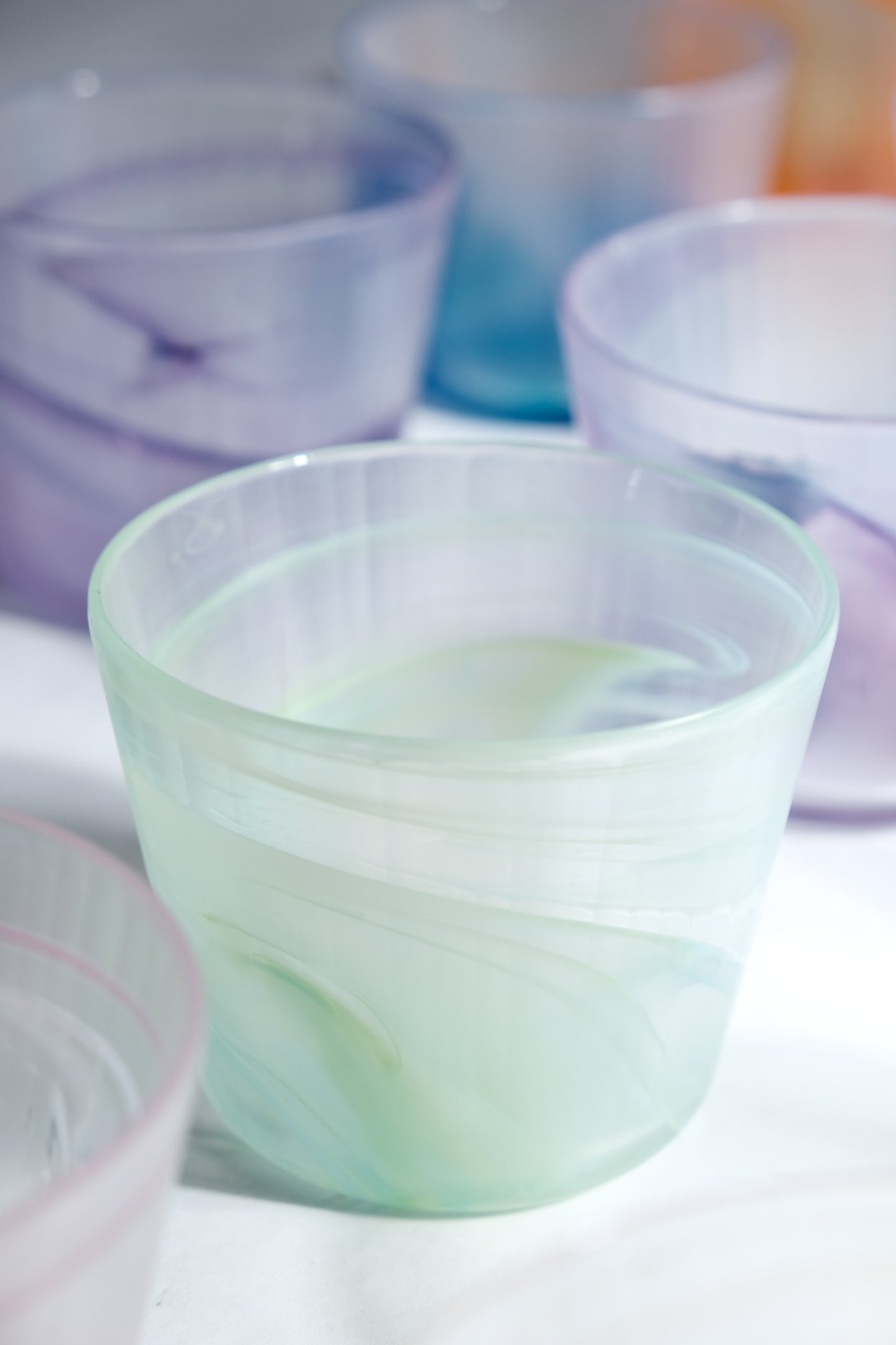 吉田晶乃 Akino Yoshida Handmade Glass Cups Mint