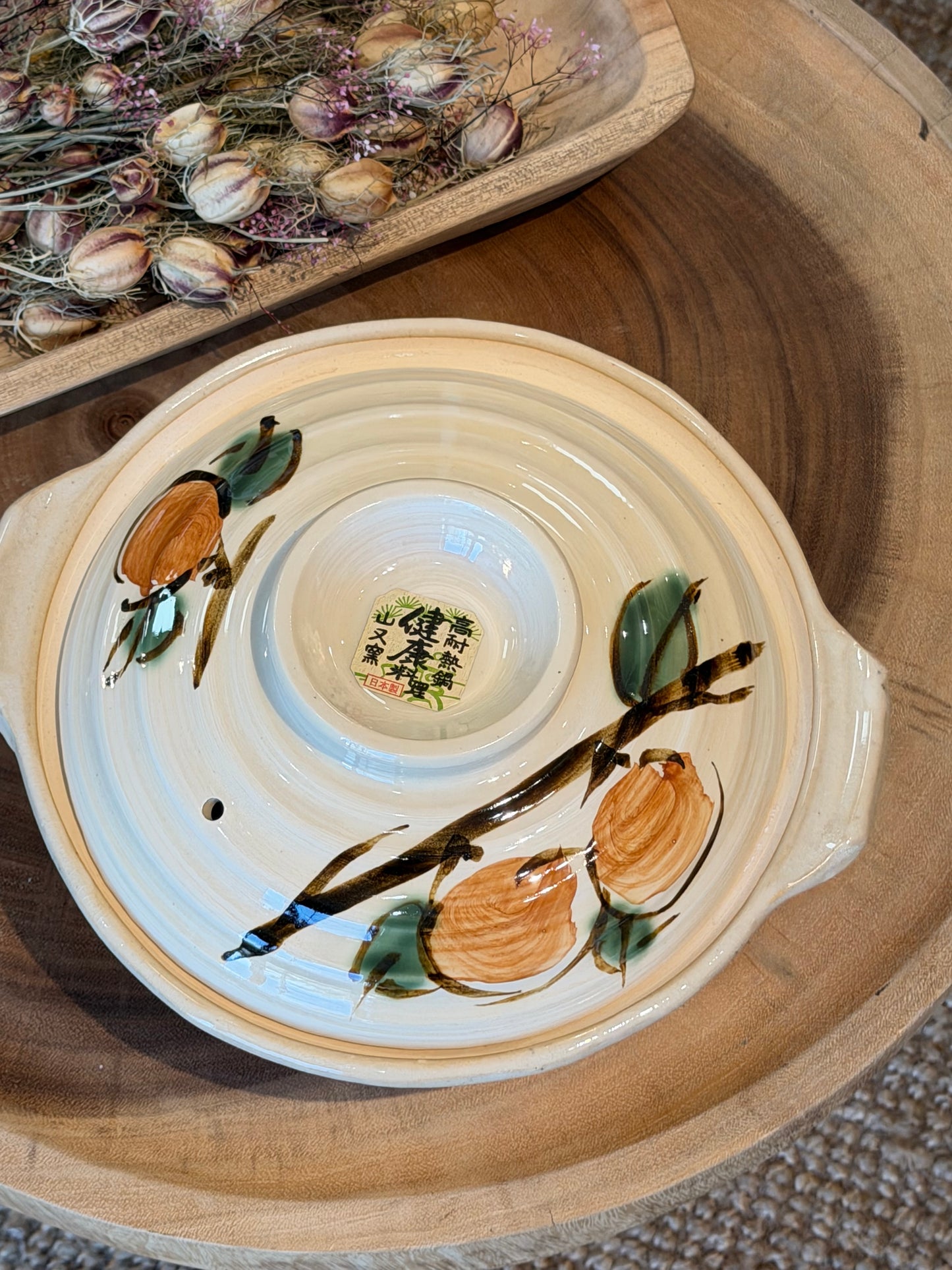 Persimmon Banko ware Size6/ 8 /9 Donabe/Clay Pot