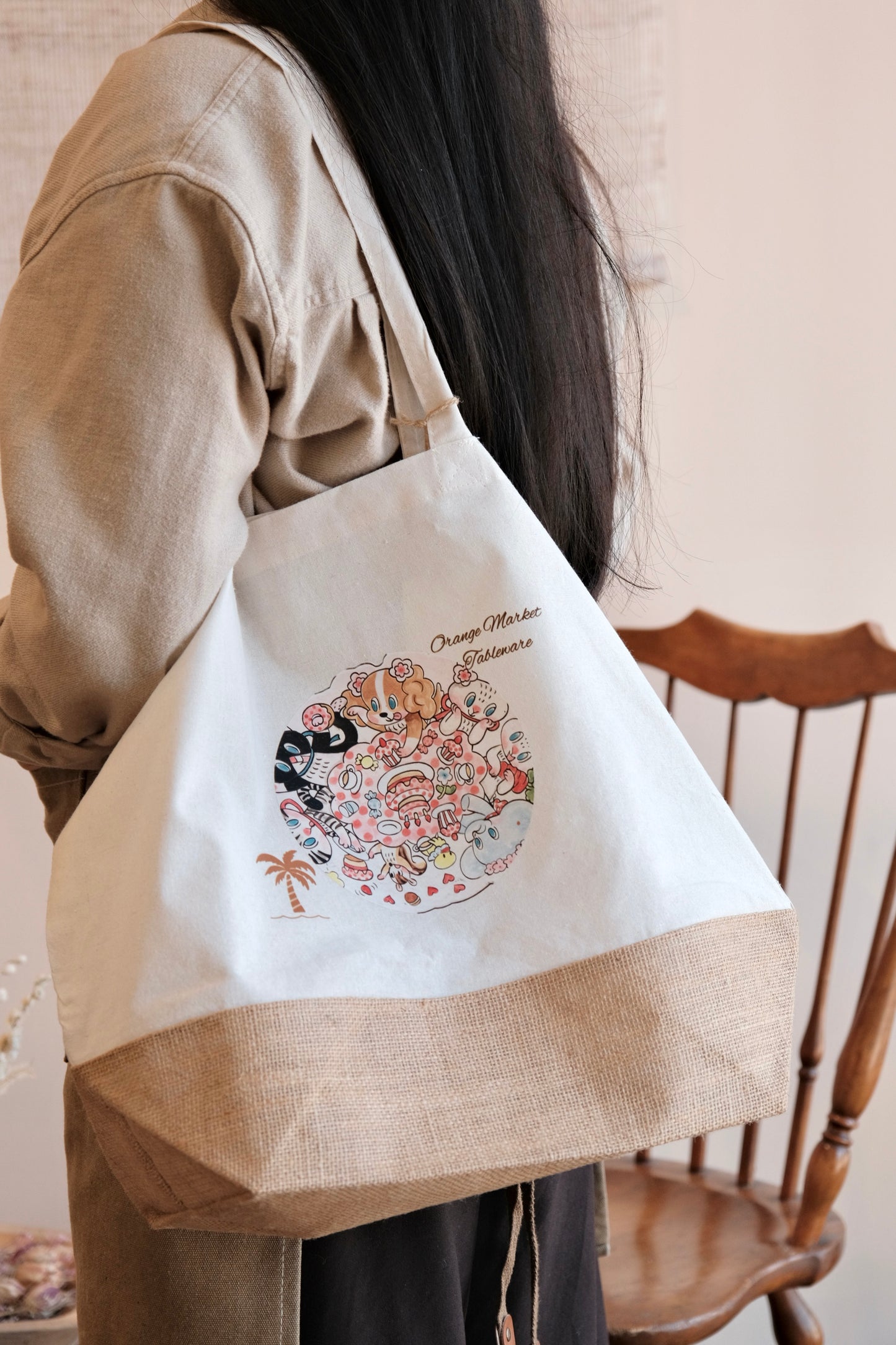 KIRIKO SHIZUMI-清水桐子 California Exhibition Recycle Large Tote