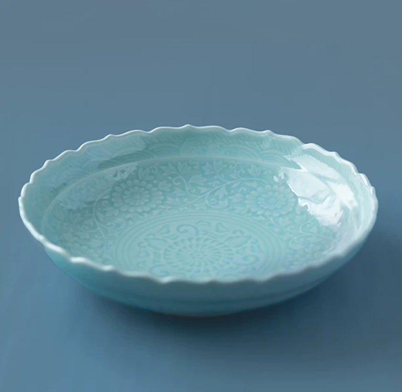 Arita yaki Handmade Celadon 24cm Large Round Plate
