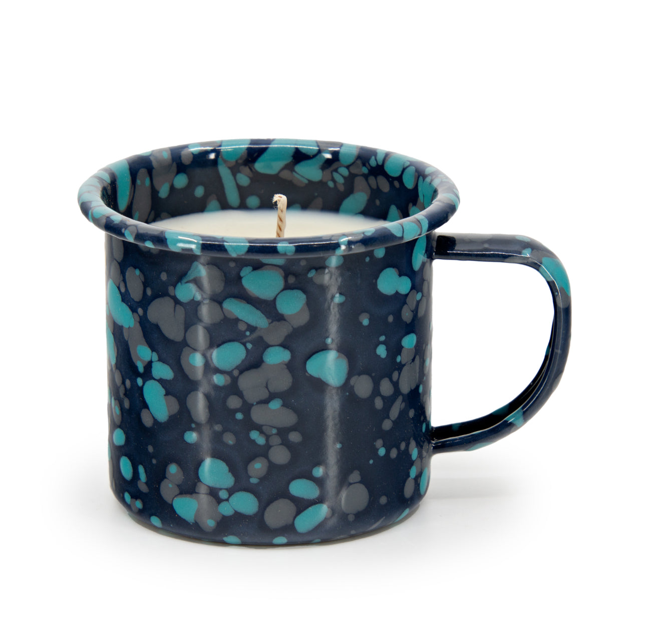 Crow Canyon Home Speakeasy Enamel Mug 9oz Soy Candle, Navy