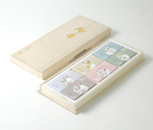 Kousaido Gift Incense Set Short Incense Stick Assortment  Wooden Gift Box -香彩堂