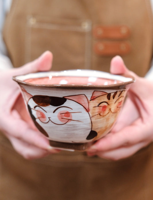 Hasami ware Handcraft Kitty Cat Bowl (Small)