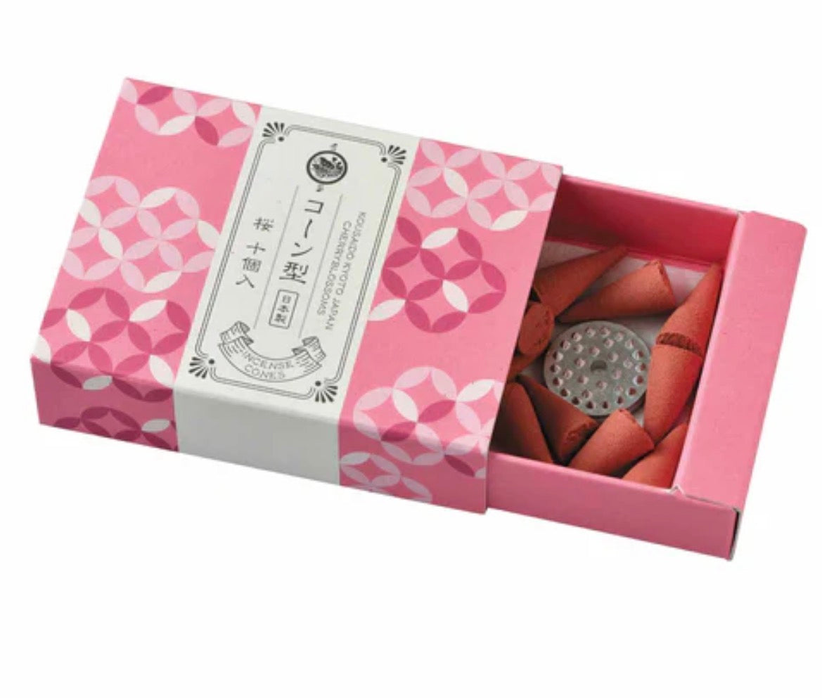 Kousaido Japan Premium Incense cone 10 pieces with incense holder