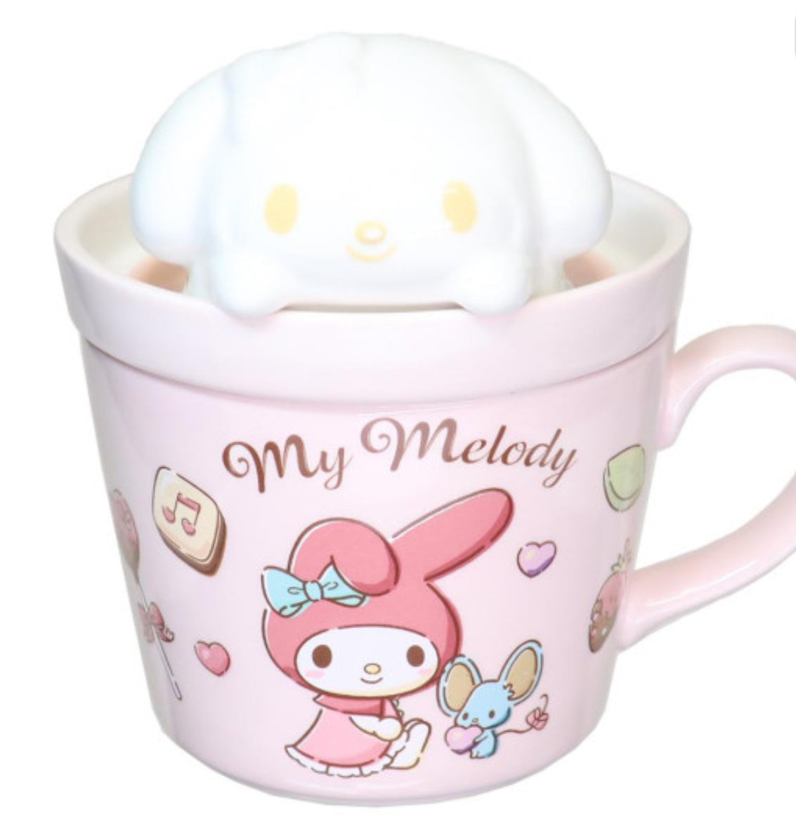Japan Sanrio Mascot Mug - My Melody : Cafe Latte Art
