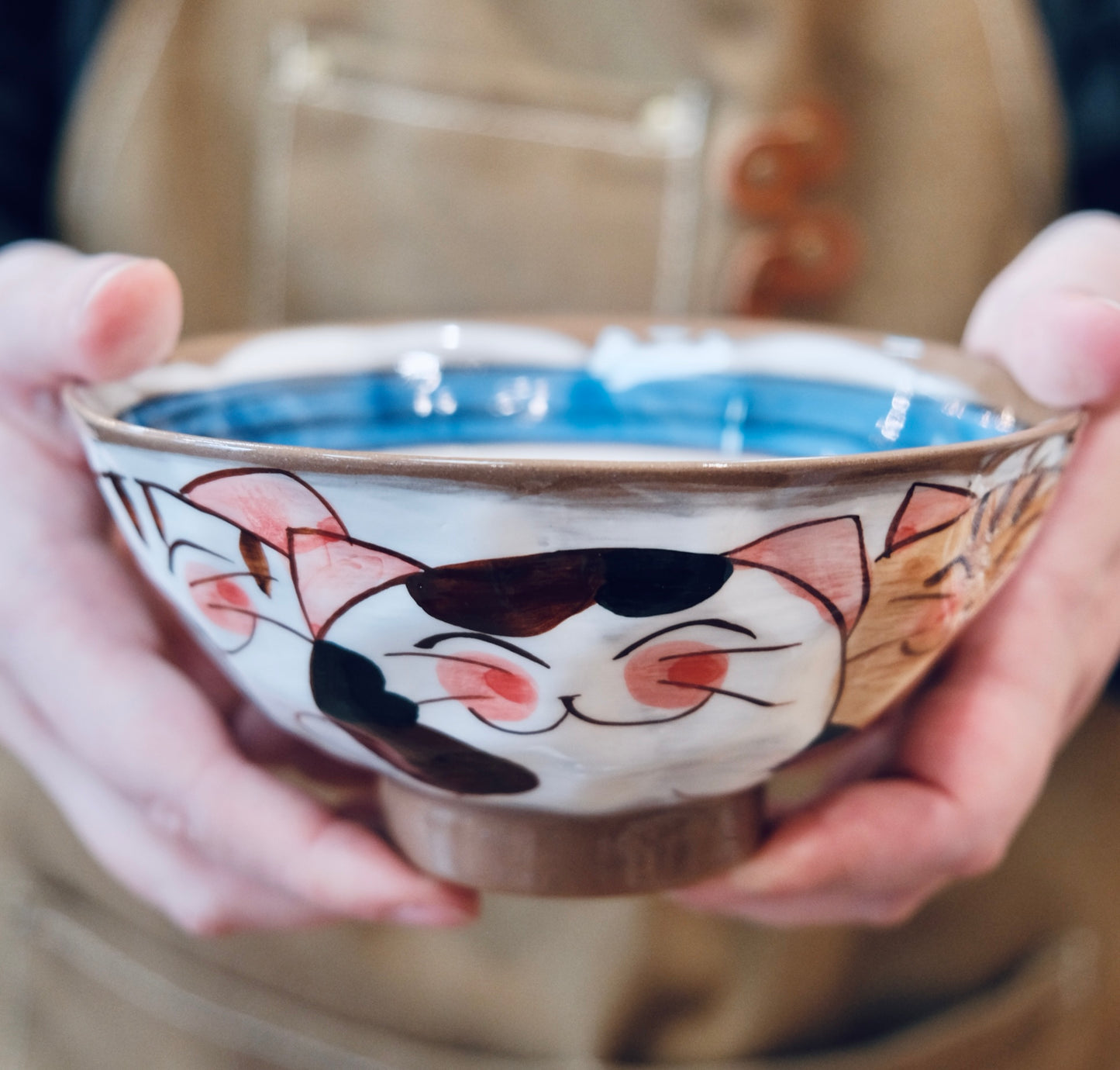 Hasami ware Handcraft Kitty Cat Bowl (Large)