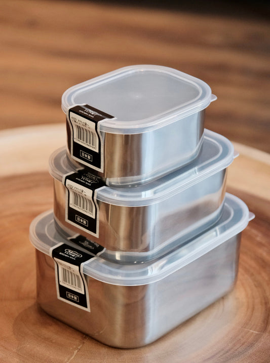 Shimomura Stainless steel Storage Container S/M/L (3 Sizes)